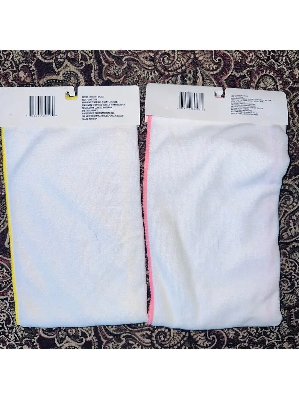 NIP Angel Of Mine Baby / Infant Hooded Towel Rainbow/Moon Design Bundle Of 2